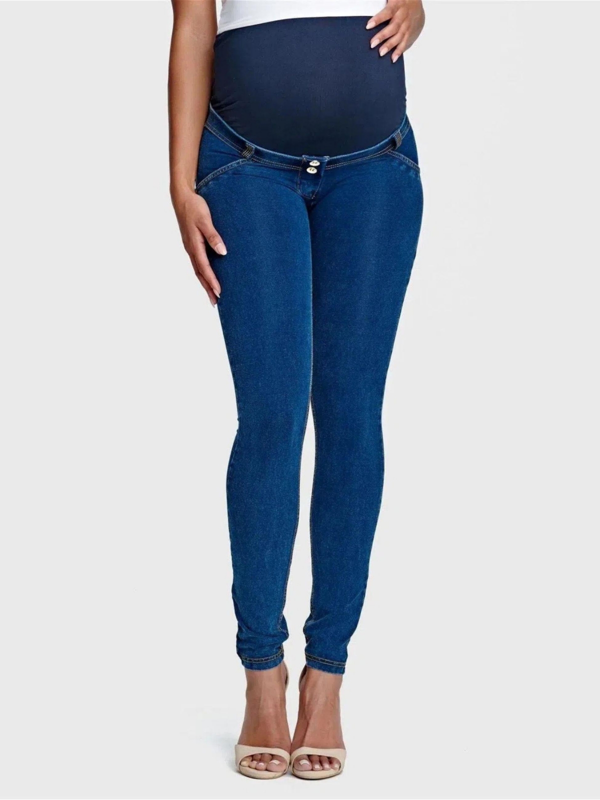 Maternity Wr.up Denim Full Length Jeans - Blue