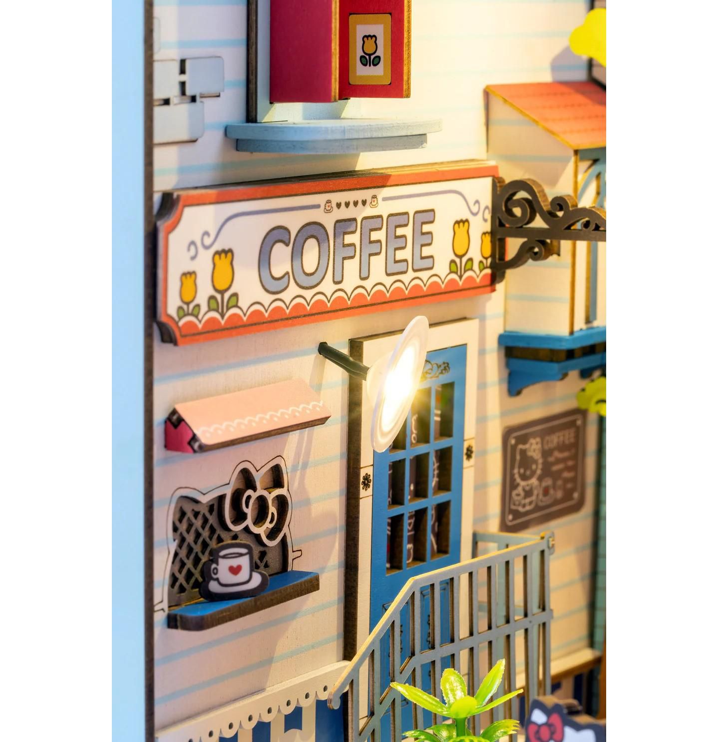 Детские игрушки Flash Popup DIY 3D Book Nook Kit - Hello Kitty: Town Square 169pcs — фото 3