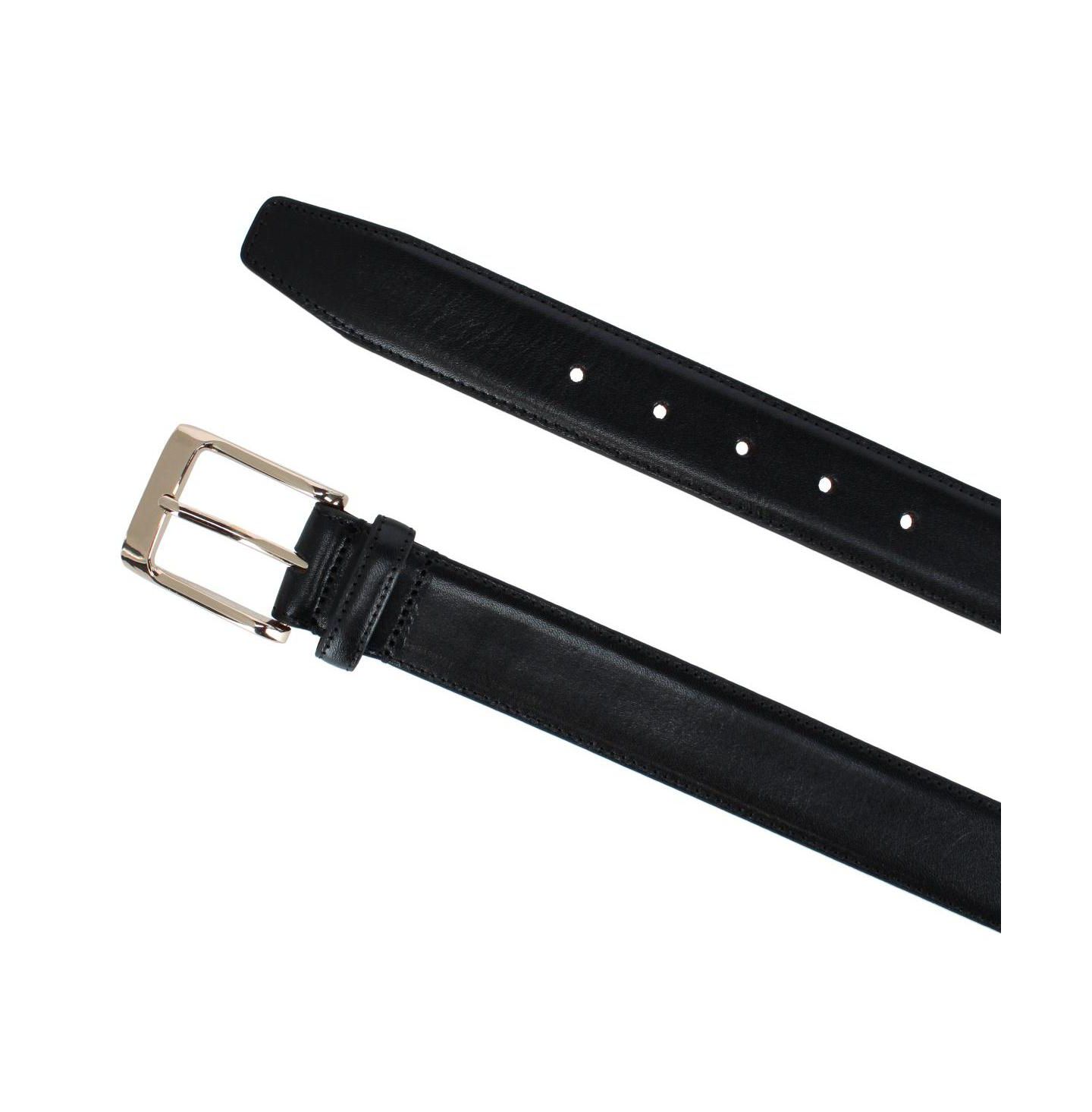 Мужской ремень TRAFALGAR Cornelius 35mm Cortina Leather Dress Belt, цвет: Чёрный — фото 2