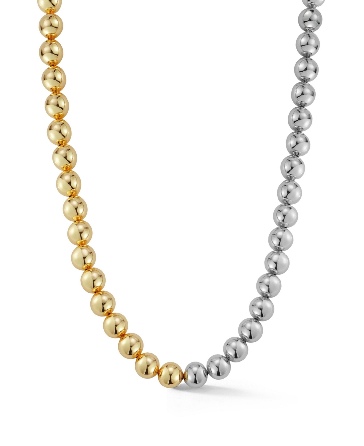 Two Tone Ball Chain Necklace - Two tone