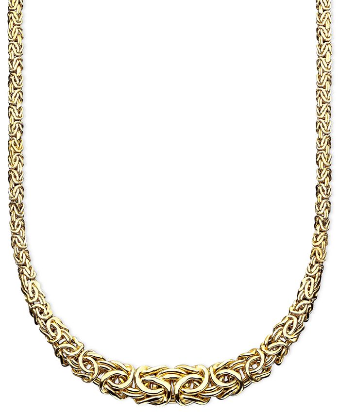 Italian Gold 17 Byzantine Necklace in 14K Gold