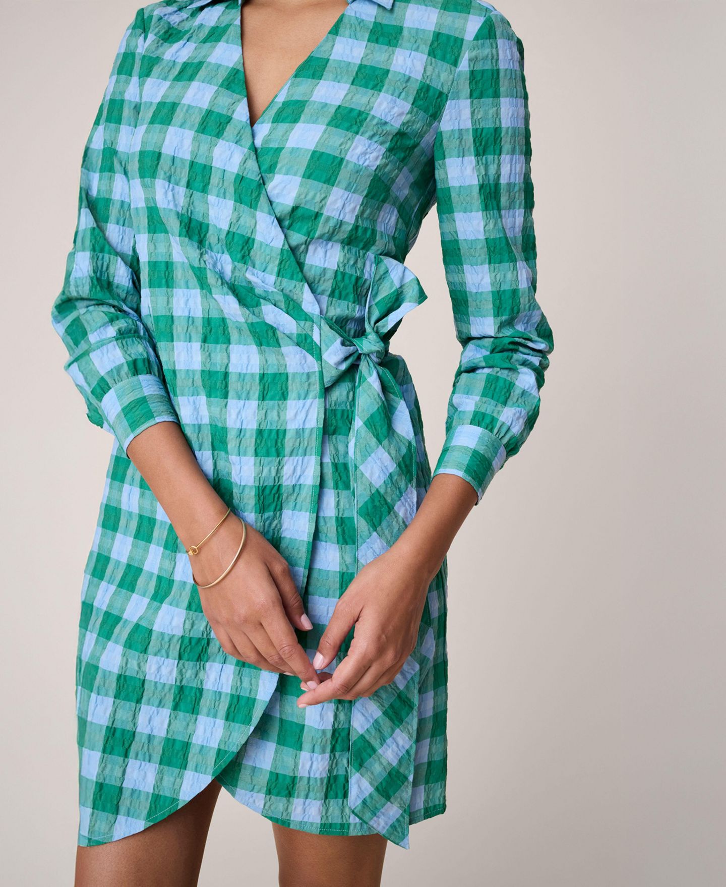 Женское платье UNTUCKit Seersucker Mila Shirt Dress, цвет: Синий — фото 2