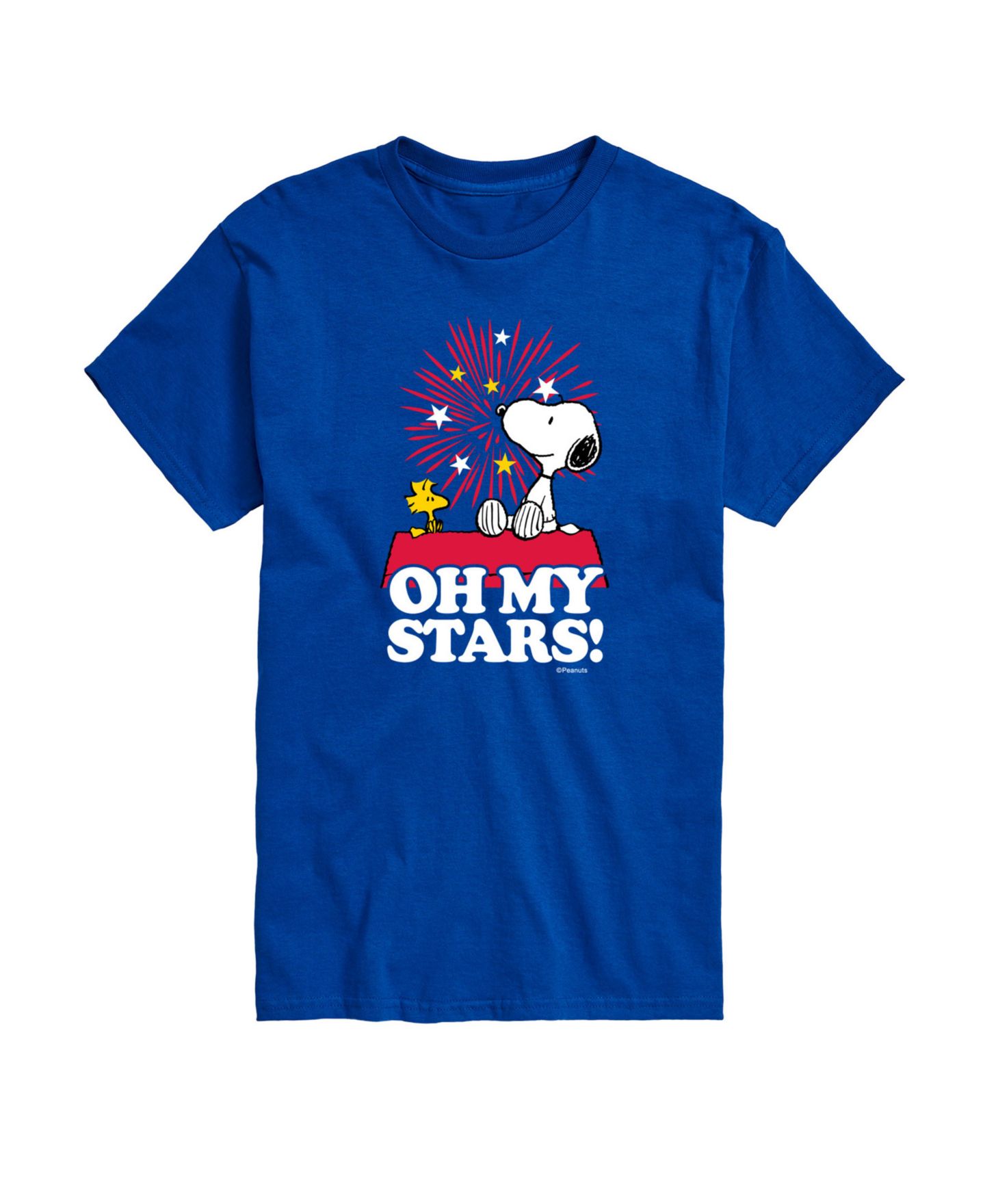 Мужская футболка AIRWAVES Peanuts Snoopy Oh My Stars Short Sleeve, цвет: Синий — фото 1