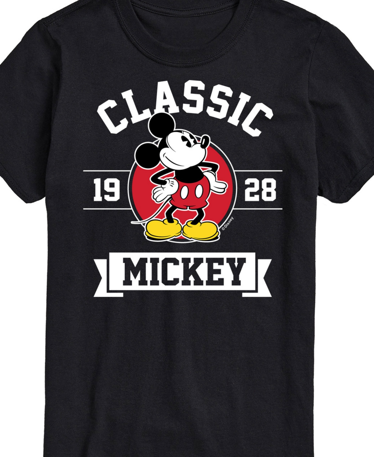 Airwaves Men's Disney Classic Mickey Short Sleeve T-shirt In Black