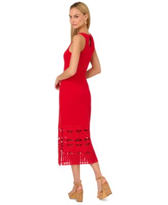 Adrianna by Adrianna Papell Women's Knit Crochet Sleeveless