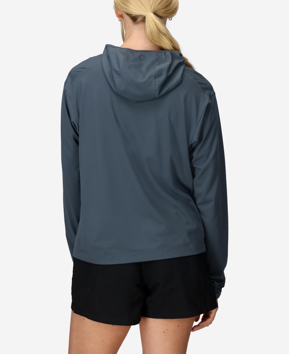 Marmot Women's Air Exchange Upf 50 Hoody Pullover Style Sweatshirt In Thunderhead