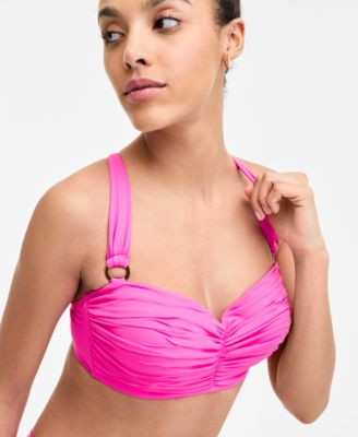 Women's Key Item Shirred Bikini Top