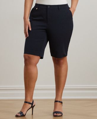Plus-Size Stretch Cotton Shorts