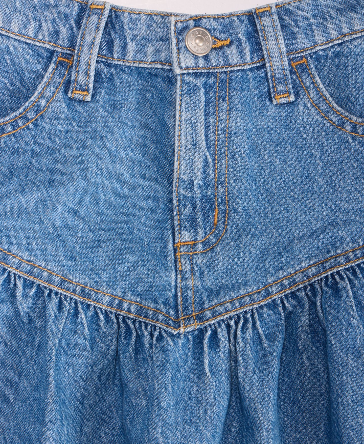 Юбка Epic Threads Indigo Cotton Denim Ruffle для девочек, цвет: Millie Was — фото 3