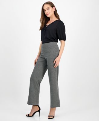 Women's Mid-Rise Pull-On Wide-Leg Pants