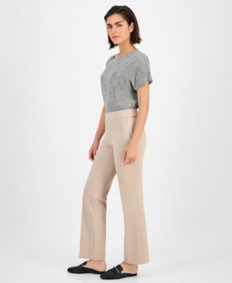 Petite Grace Pull-On Slash-Pocket Trousers