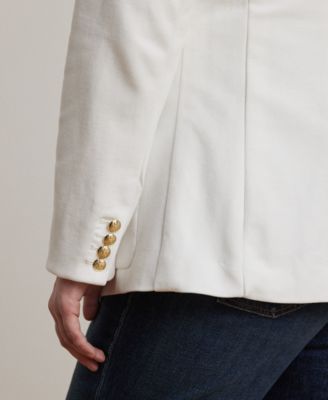 Plus Size Bullion Jacquard Blazer