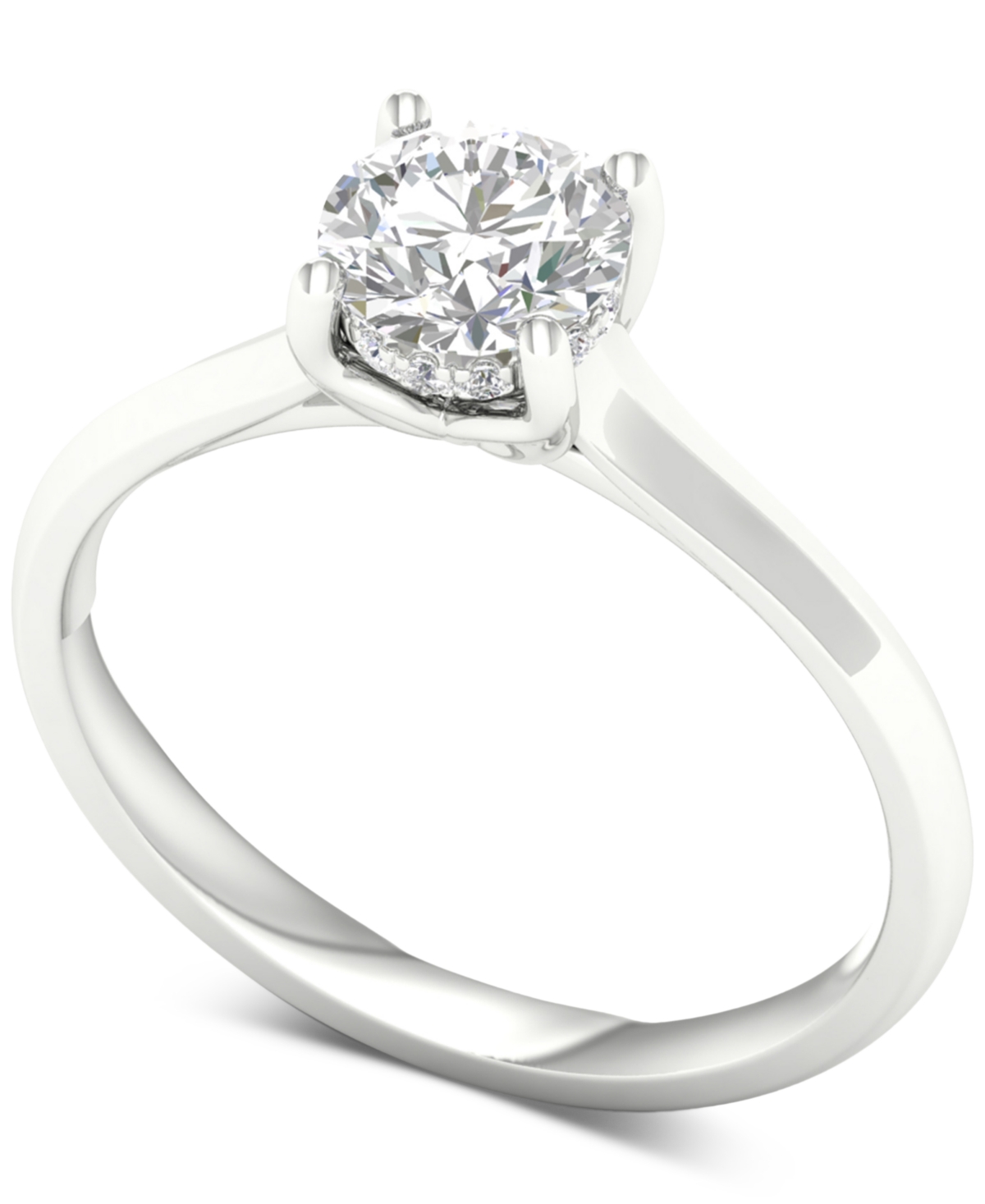 Diamond Hidden Halo Engagement Ring (3/4 ct. t.w.) in 14k White Gold - White Gold