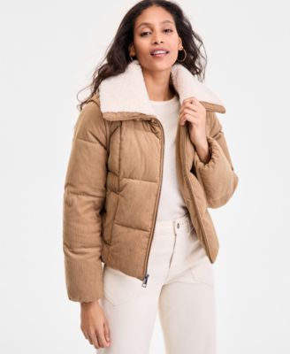 Women's Corduroy Puffer Coat