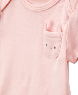 Baby Girls Cotton Bodysuits, 5 Pack  