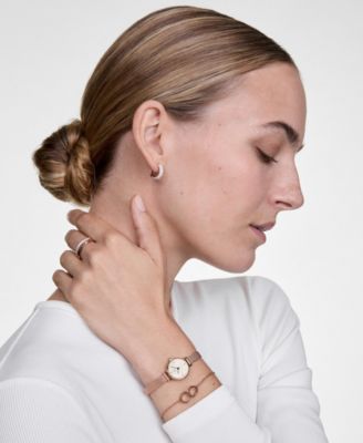 Unisex Analog Rose Gold-Tone Stainless Steel Watch, 19mm