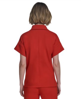 Women's Compression Short-Sleeve Polo Top