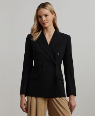 Women's Double-Breasted Wool Crepe Blazer