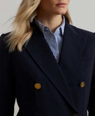 Women's Double-Breasted Wool Crepe Blazer