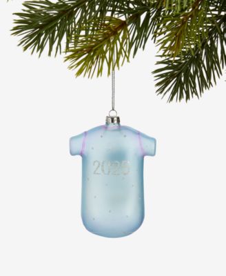 Baby's First Christmas Blue Bodysuit Ornament, Macy's Exclusive