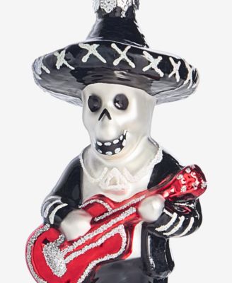 Day of the Dead Glass Skeleton Ornament, Macy's Exclusive