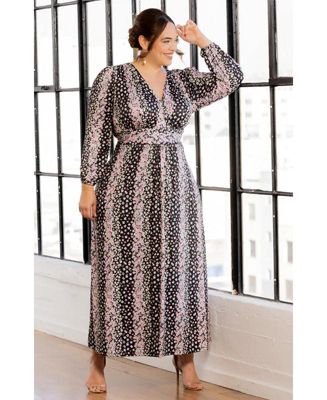 Plus Size Kelsey Long Sleeve Maxi Dress