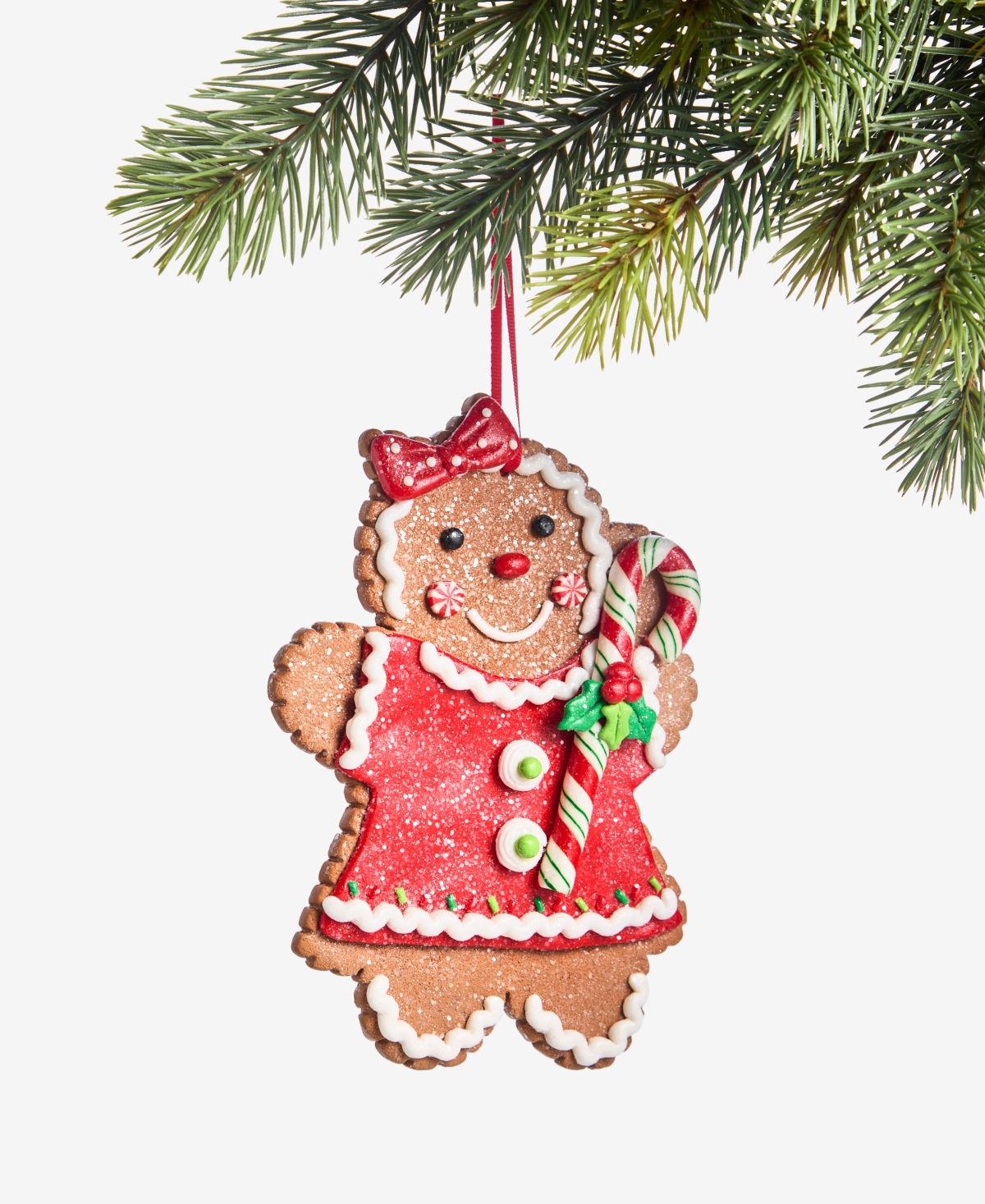 Holiday Lane Gingerbread Village Gingerbread Girl Ornament, Macy's Exclusive In Transparent