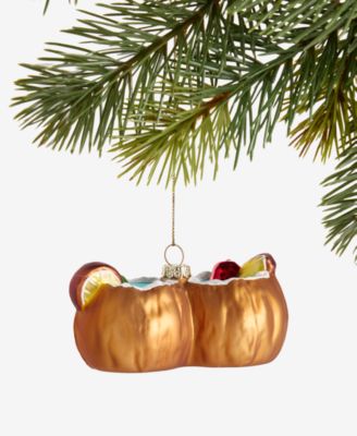 Hawaii 2025 Glass Coconut Drink Ornament, Macy's Exclusive