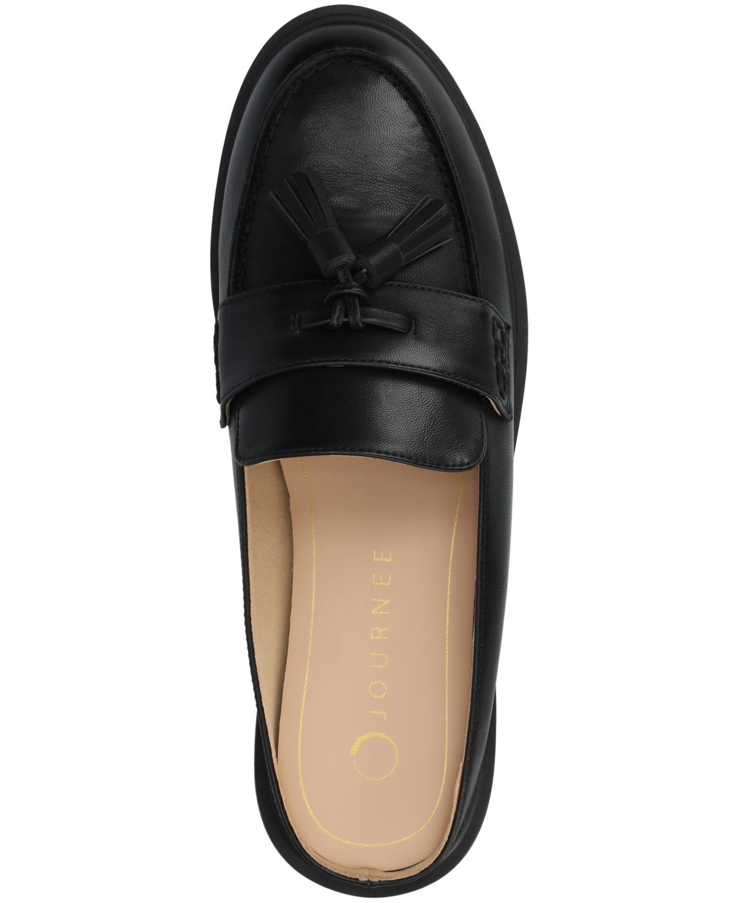 Женские сабо Journee Collection Azura Tassel Loafer Mules, цвет: Чёрный — фото 5