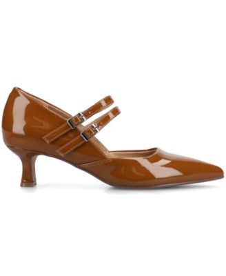Women's Carnation Pointed Toe Mary Jane Pumps