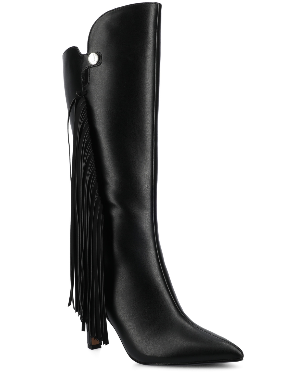 Journee Collection Women's Dolly Stiletto Heel Comfort Boots In Black