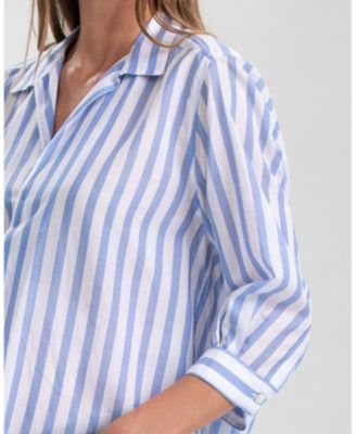 Maternity Classic Collared 3/4 Sleeve Blouse Panarea