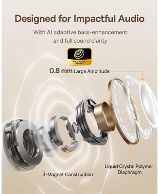 Open Earbuds True Wireless Earbuds Bluetooth 5.3 Open Ear Headphones Sport Earphones,MC1 White