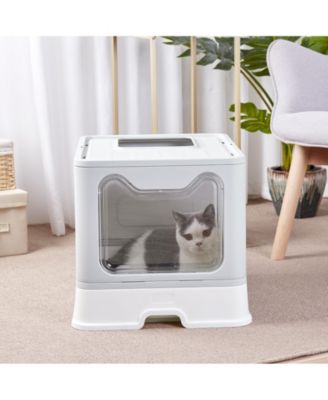 Portable Foldable Cat Litter Box Pet Litter Boxes Toilet