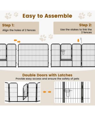 Adjustable Height Dog Playpen with Lockable Door – Spacious Pet Play Area for Dogs