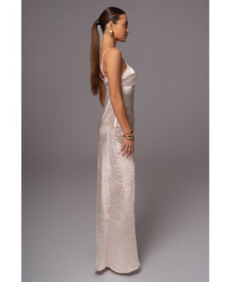 Women's Surreal Satin Maxi Dress