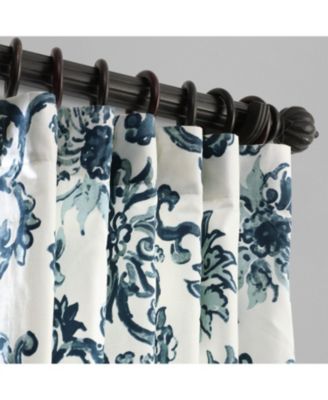 Floral Printed Cotton Room Darkening Curtain