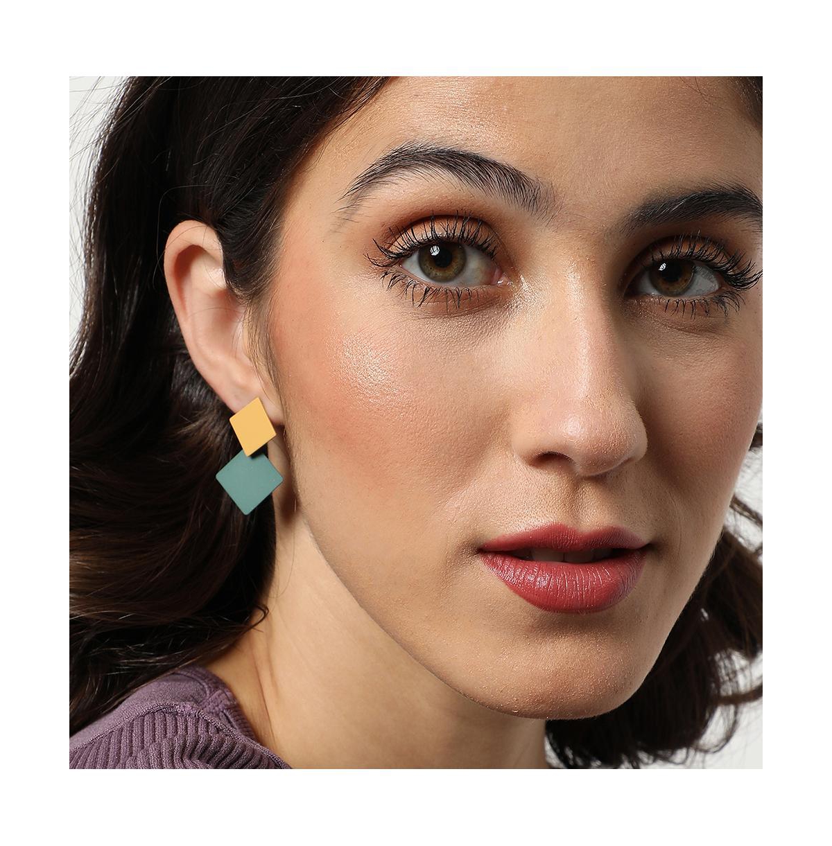 Sohi Women's Gold Plated Designer Drop Earrings