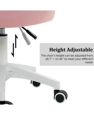 Modern Velvet Task Chair 360 Swivel Adjustable Height Office Chair