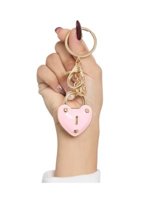 Heart Lock Keychain – Chic Pink & Gold Fashion Accessory
