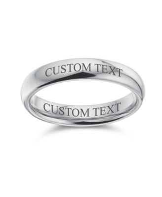 Simple Traditional .925 Sterling Silver Dome Band Ring 4MM Comfort Fit
