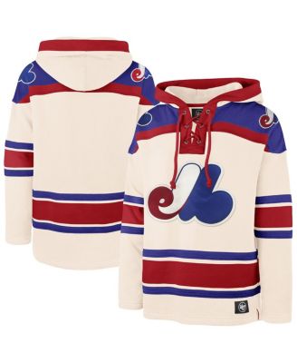 '47 Brand - 47 Brand Men's Cream Montreal Expos Cooperstown Collection Superior Lacer Pullover Hoodie