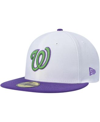 Men's White Washington Nationals Side Patch 59FIFTY Fitted Hat