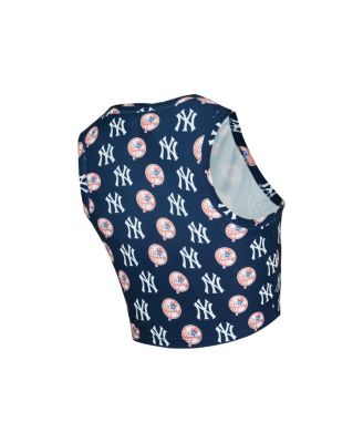 Women's Navy New York Yankees Knit Tank Top and Skort Set