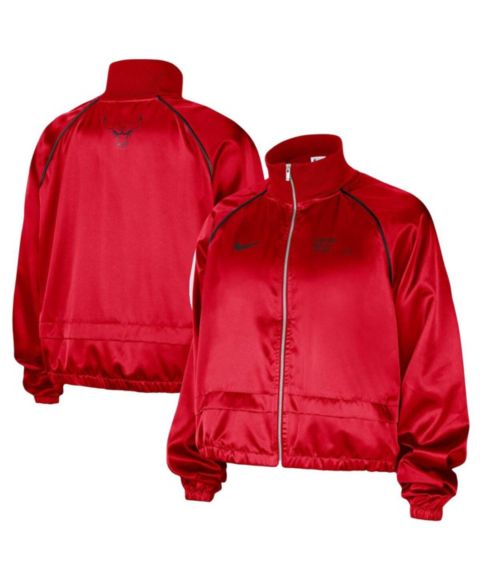 Женские куртки Nike Red Chicago Bulls Courtside Retro Fly Raglan Full-Zip Jacket