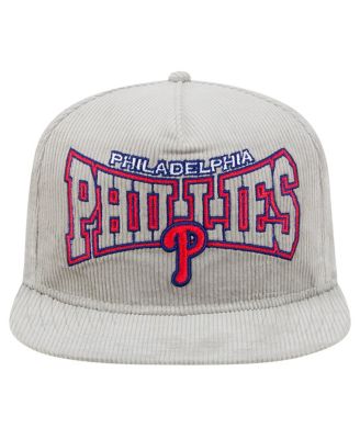 Men's Gray Philadelphia Phillies Corduroy Golfer Snapback Hat