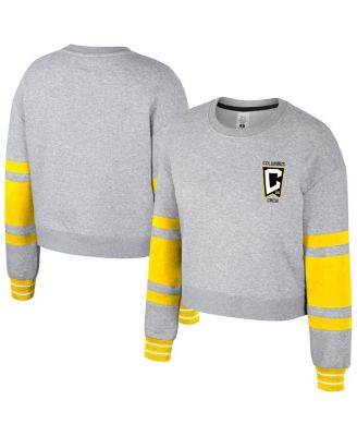Stadium Essentials - Women's Heather Gray Columbus Crew Scrimmage Cropped Pullover Sweatshirt
