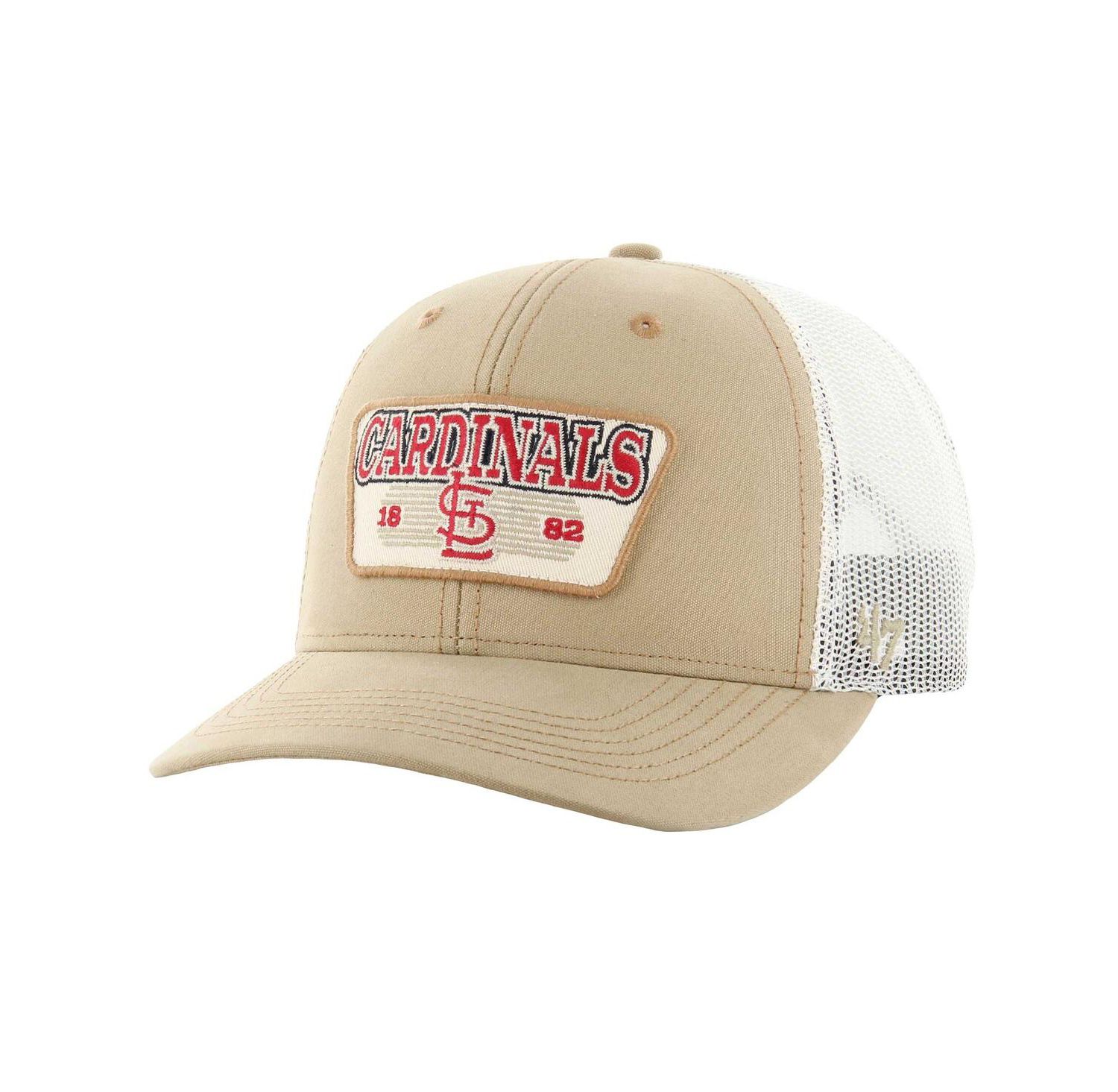 Men's Khaki St. Louis Cardinals Ridgewood Trucker Adjustable Hat