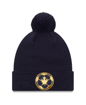 New Era - Men's Blue Vancouver Whitecaps FC Jersey Hook Cuffed with Pom Knit Hat