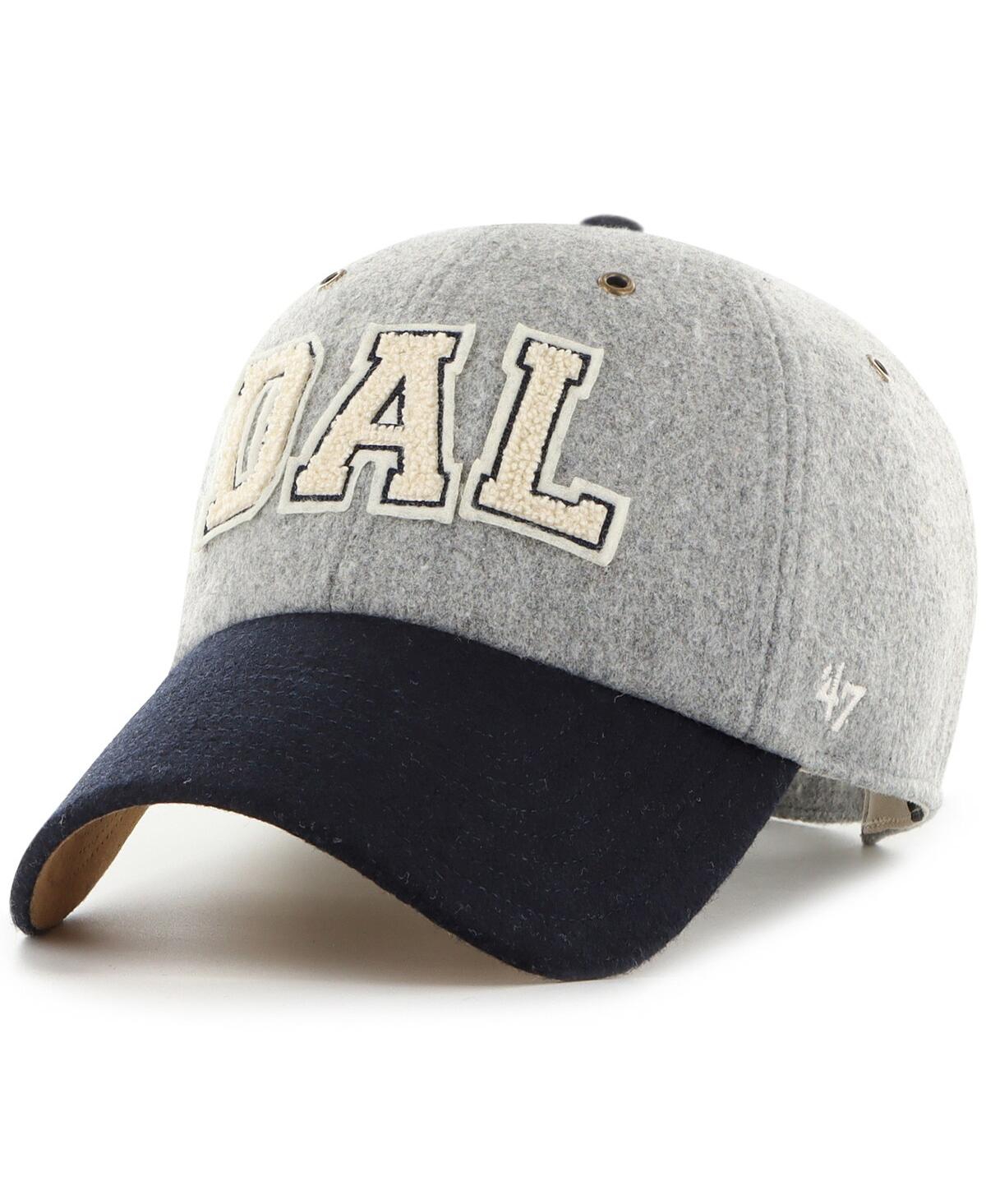 STONEY CLOVER LANE X '47 BRAND MEN'S AND WOMEN'S GRAY/NAVY DALLAS COWBOYS BLOCK CLEAN UP ADJUSTABLE HAT 
